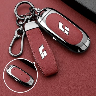 Кожаный чехол для ключа Lixiang Key Case L6-9, Burgundy