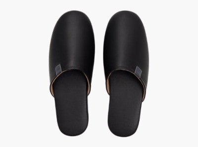 Домашние тапочки из овчины Zeekr Leather Slippers, Black