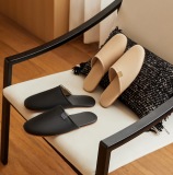 Тапочки Zeekr Leather Slippers, Black, артикул Zeekr123S