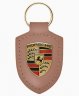 Брелок для ключей с гербом Porsche Crest Keyring, Light Brown / Coffee, RM