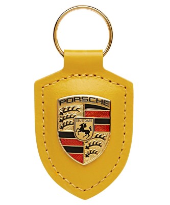 Брелок для ключей с гербом Porsche Crest Keyring, Shade Yellow