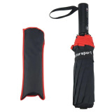 Складной зонт BMW Motorsport Compact Umbrella, powered by M, Black/Red/White, артикул 80235B38DA2