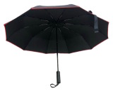 Складной зонт BMW Motorsport Compact Umbrella, powered by M, Black/Red/White, артикул 80235B38DA2