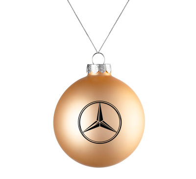 Елочный шар Mercedes-Benz Christmas Ball, Golden Matt