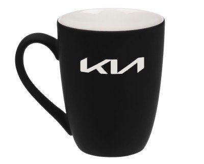 Фарфоровая кружка Kia Logo Mug, Soft-touch, 400ml, Black/White