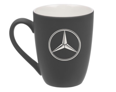 Керамическая кружка Mercedes-Benz Star Logo Mug, Soft-touch, 400ml, Grey/White