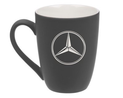 Керамическая кружка Mercedes-Benz Star Logo Mug, Soft-touch, 400ml, Grey/White