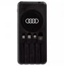 Пауэрбанк с беспроводной зарядкой Audi Powerbank, Sun Power Option, Multicable, black/blue