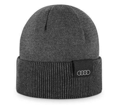 Двусторонняя шапка Audi Inside out beanie, black-grey