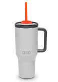 Большая термокружка Audi Insulated cup straw, light gray, артикул 3292500200