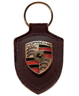 Брелок для ключей с гербом Porsche Crest Keyring, Brown