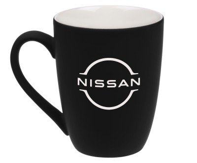 Фарфоровая кружка Nissan Logo Mug, Soft-touch, 400ml, Black/White