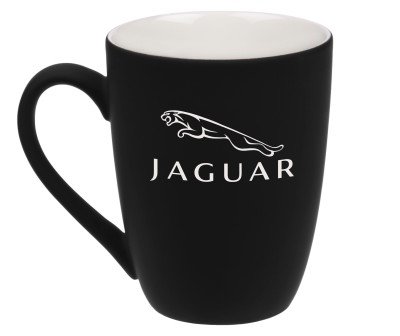 Фарфоровая кружка Jaguar Logo Mug, Soft-touch, 400ml, Black/White
