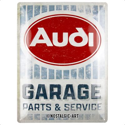 Металлическая пластина Audi Garage, Tin Sign, 30x40, Nostalgic Art