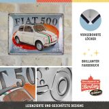 Металлическая пластина Fiat Turin Italia, Tin Sign, 30x40, Nostalgic Art, артикул NA23351