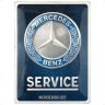 Металлическая пластина Mercedes-Benz Service, Tin Sign, 30x40, Nostalgic Art