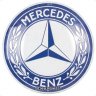 Металлическая пластина Mercedes Heritage Logo Tin Sign Round, D35 cm., Nostalgic Art