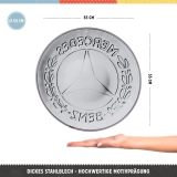 Металлическая пластина Mercedes Heritage Logo Tin Sign Round, D35 cm., Nostalgic Art, артикул NA25105