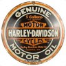 Металлическая пластина Harley-Davidson Tin Sign Round, D35 cm., Nostalgic Art
