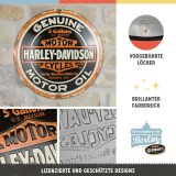 Металлическая пластина Harley-Davidson Tin Sign Round, D35 cm., Nostalgic Art, артикул NA25103