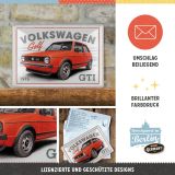 Металлическая открытка Volkswagen Golf GTI 1976, Metal Card, 10x14, Nostalgic Art, артикул NA10340