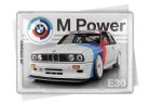 Металлическая открытка BMW M Power E30, Metal Card, 10x14, Nostalgic Art