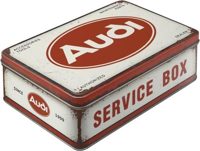 Металлическая коробка Audi Service Box Storage Container Flat, Nostalgic Art