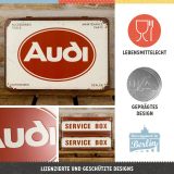 Металлическая коробка Audi Service Box Storage Container Flat, Nostalgic Art, артикул NA30761