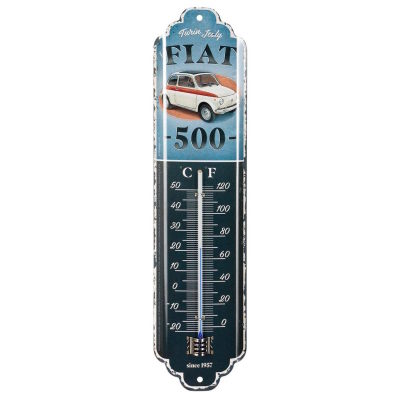 Термометр Fiat 500 Analogue Retro Thermometer, Nostalgic Art