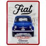 Металлическая пластина Fiat The Italian Classic, Tin Sign, 15x20, Nostalgic Art