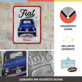Металлическая пластина Fiat The Italian Classic, Tin Sign, 15x20, Nostalgic Art, артикул NA26278