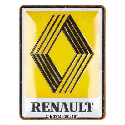 Металлическая пластина Renault Logo, Tin Sign, 15x20, Nostalgic Art