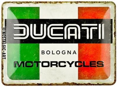 Металлическая пластина Ducati Bologna Motorcycles Tin Sign, 15x20, Nostalgic Art