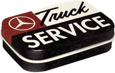 Металлическая конфетница Mercedes-Benz Truck Service, Mint Box, Black, Nostalgic Art