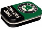 Металлическая коробка с конфетами Skoda Drivers Only Mint Box, White, Nostalgic Art