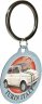 Стальной брелок Fiat 500 Turin Italy, Round Keyring, Nostalgic Art