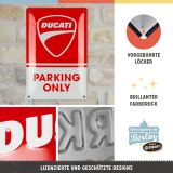 Металлическая пластина Ducati Parking Only, Tin Sign, 20x30, Nostalgic Art, артикул NA22426