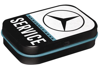 Металлическая конфетница Mercedes-Benz Service, Mint Box, Black, Nostalgic Art