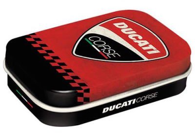 Металлическая коробка с конфетами Ducati Corse Mint Box, White, Nostalgic Art