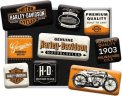 Набор магнитов на холодильник Harley-Davidson Motorcycles, Fridge Magnets, Nostalgic Art