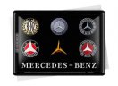 Металлическая открытка Mercedes-Benz Logo Evolution, Metal Card, 10x14, Nostalgic Art