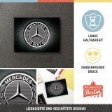 Магнит на холодильник Mercedes-Benz Logo Black, Fridge Magnet, 6x8, Nostalgic Art, артикул NA14390