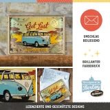 Металлическая открытка VW Bulli – Let's Get Lost, Metal Card, 10x14, Nostalgic Art, артикул NA10223