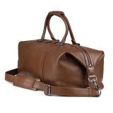 Кожаная дорожная сумка Land Rover Defender Leather Holdall, Brown, артикул DLLU241BNA