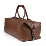Кожаная дорожная сумка Land Rover Defender Leather Holdall, Brown, артикул DLLU241BNA