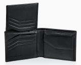 Мужской кожаный кошелек Porsche Men's Wallet, Essential, Pure Black, артикул WAP0300200TGBH
