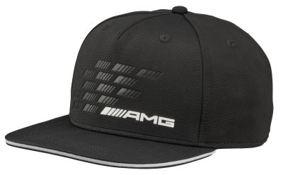 Бейсболка с плоским козырьком Mercedes-AMG Flat Brim Cap, Black, Unisex