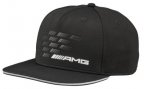 Бейсболка с плоским козырьком Mercedes-AMG Flat Brim Cap, Black, Unisex