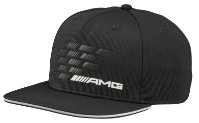 Бейсболка с плоским козырьком Mercedes-AMG Flat Brim Cap, Black, Unisex