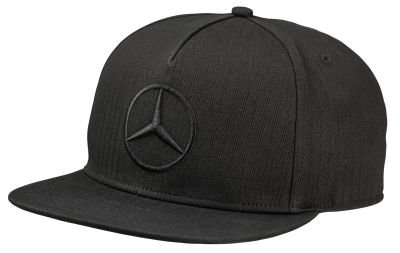 Бейсболка с плоским козырьком Mercedes-Benz Flat Brim Cap, Black, Unisex